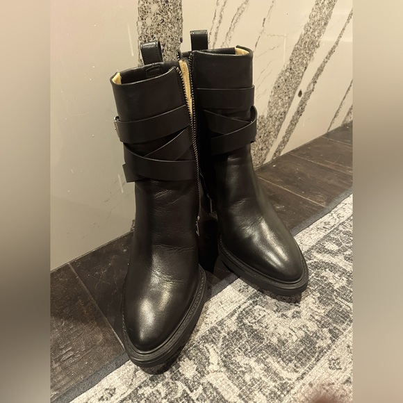 Authentic Allsaints Havana Platform Leather Boots - Picture 1 of 7
